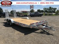 N&N 20' GALVANIZED EQUIPMENT HAULER - 7 TON - STAND UP RAMPS