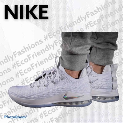 lebron 15 white metallic silver