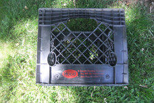 HOOD DAIRIES HARD PLASTIC MILK CRATE, BLACK/ORANGE, 13X13X11 - 4 Available