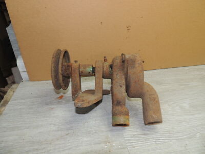 Old Tractor Water Pump (#55) & Adapter (#51), Belt Driven, JD?