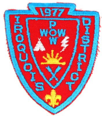 1977 Pow-Wow Iroquois District Chicago Area Council Patch Illinois Boy Scouts IL