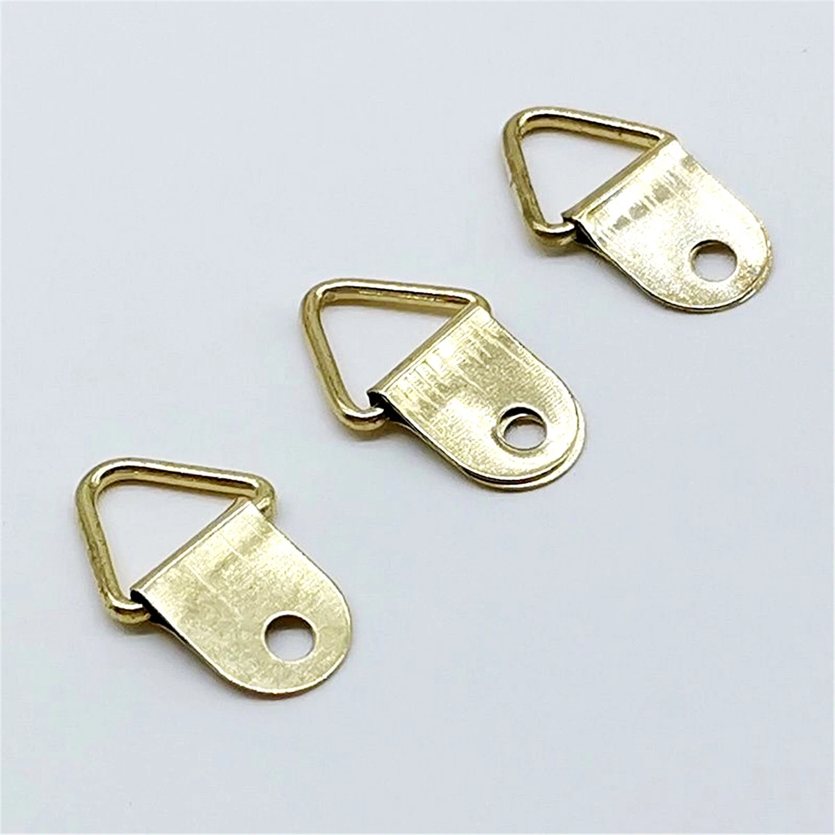 UP 100X D-Ring Hanger Triangle Hanging Hooks + Screw for Painting Picture Frame