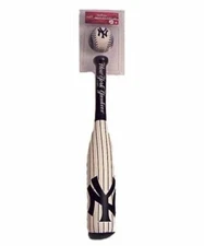 MLB New York Yankees Rawlings Blue Pin Stripped Softee Bat 21" Ball 3" Set