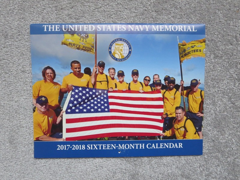 U.S. Navy Memorial 2018 Calendar - 16 Month - "Navy Sailors" Military Theme