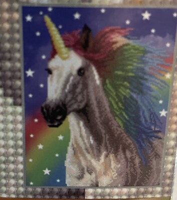 Diamond Dotz/Rainbow Unicorn/12  x 16  / Diamond Art Kit