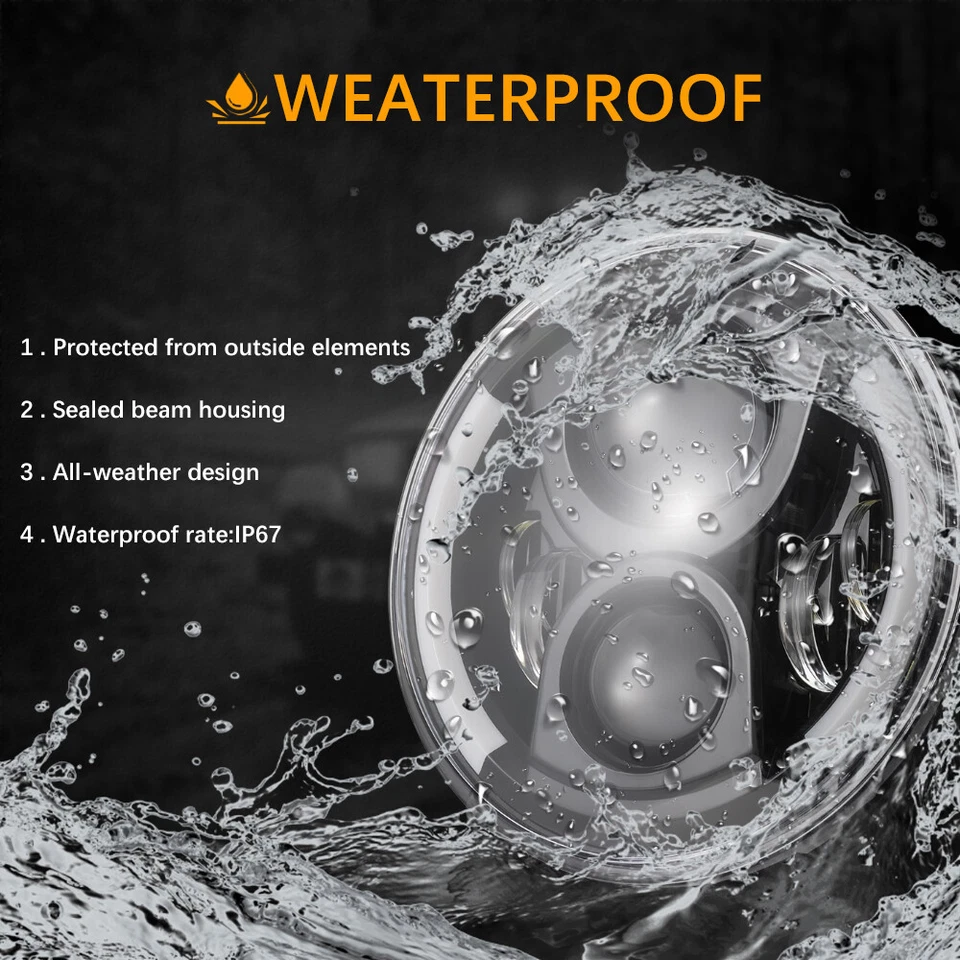 Faro LED de 7 pulgadas con intermitente para Harley Davidson Touring Street Glide Foto 4 de 4