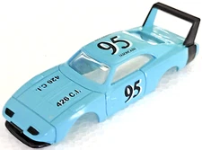 Dodge Charger Daytona Petty Blue TJet HO Slot Car BODY for AURORA autoworld DASH