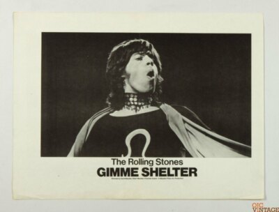 Mick Jagger Poster 1970 Gimme Shelter Movie Original Vintage | eBay