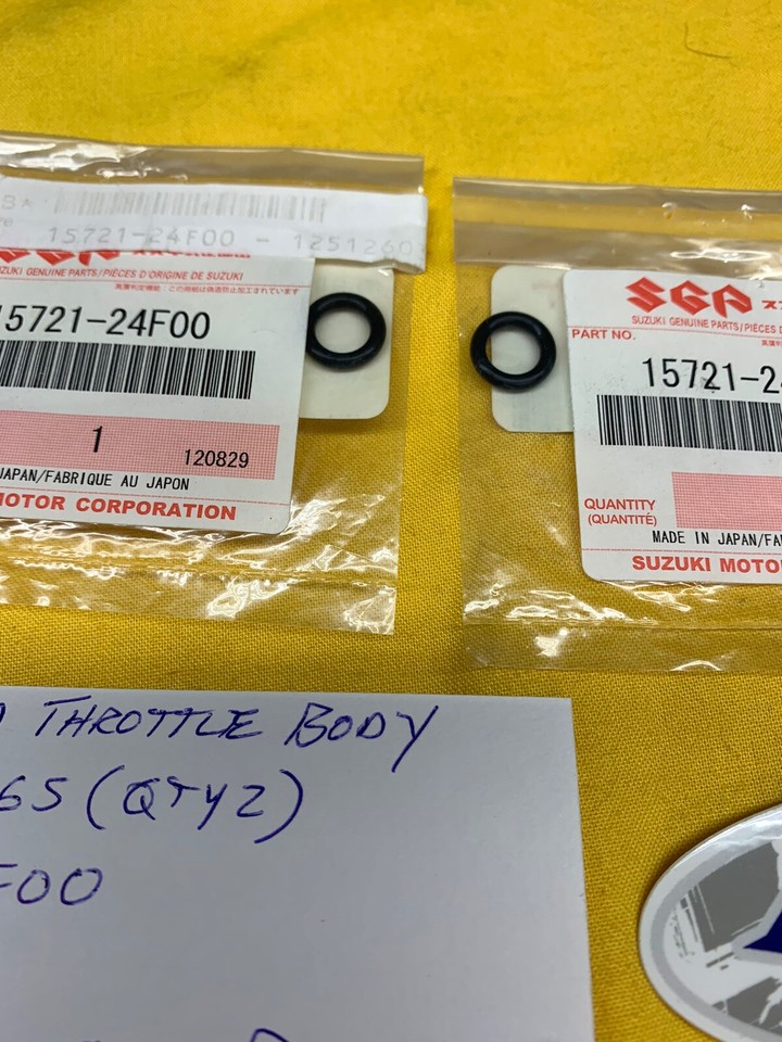 OEM SUZUKI THROTTLE BODY FUEL NIPPLE O-RINGS (15721-24F00) LTR450 QUAD ...
