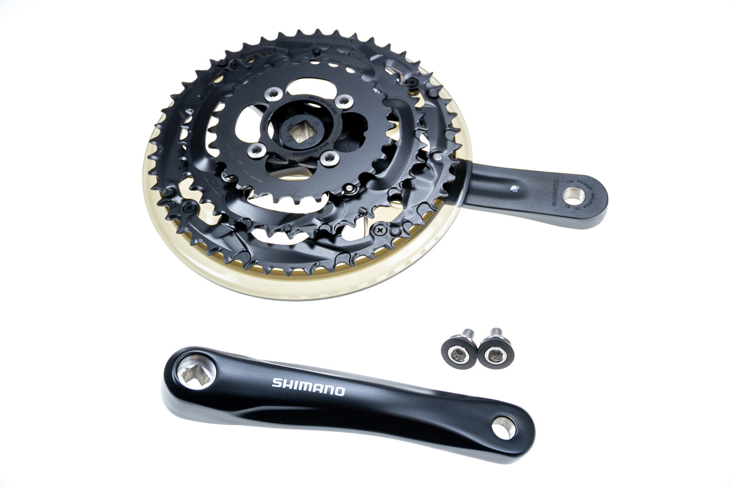 Shimano Acera FC-M361 Crankset – 175mm, 48/38/28t, 7/8-Speed, 104/64 BCD, Black-466907
