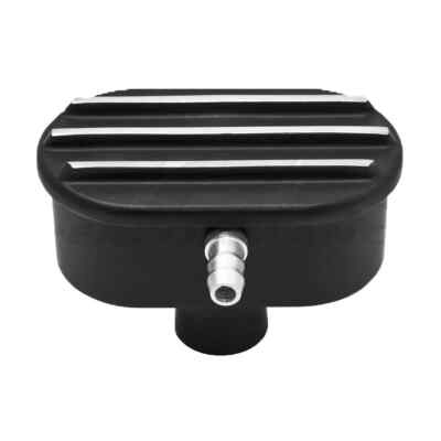Black Finned Aluminum PCV Valve Cleanable Chevy Ford Mopar