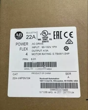 New Allen-Bradley 22A-V4P5N104 PowerFlex 4- 0.75 kW (1 HP) AC Drive 22AV4P5N104