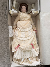 Franklin Heirloom Dolls Victorian Bride 1985 Porcelain Doll COA Box NR