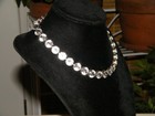 Antique Marked "CZECHOSLOVAKIA" CHOKER NECKLACE Clear Faceted Rhinestones — photo 3