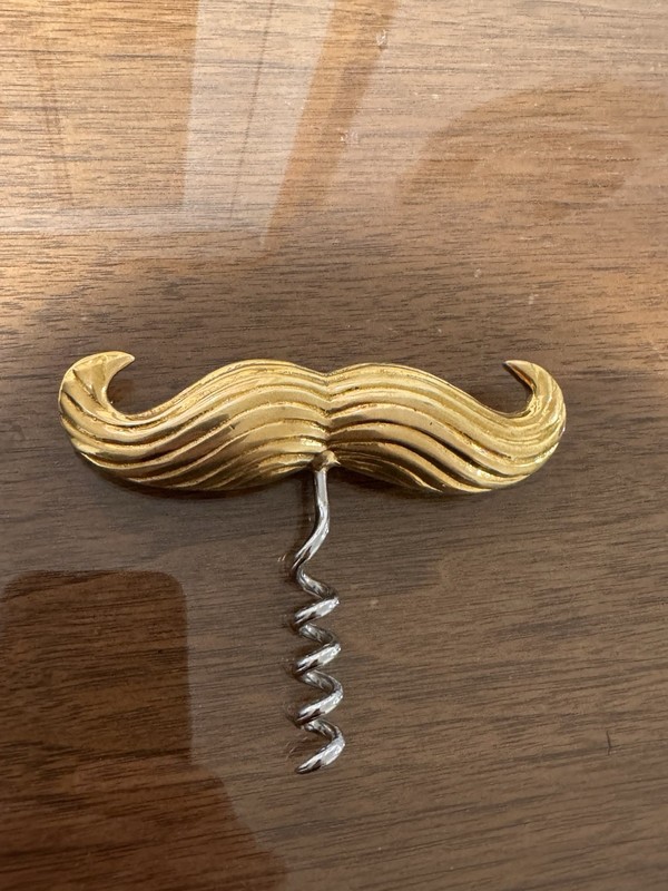 Jonathan Adler Brass Mustache Cork Screw