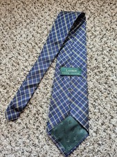 Lauren Ralph Lauren Made In U.S.A 100 Silk Blue Stripe Tie