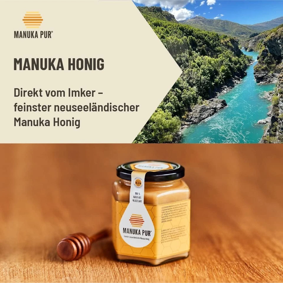 Manuka Honey PUR MGO 829+ 250g - Premium New Zealand - 100% Pure & Lab Tested - Image 4 of 4