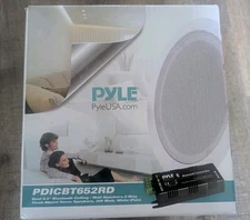Pyle Pair 6.5" Flush Mount In-wall In-ceiling 2-Way Home Speaker System 200 Watt