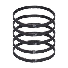 204mm GT-2 Timing Belt, 5pcs 6mm Width 2mm Pitch 3D Printing Closed Loop, Black