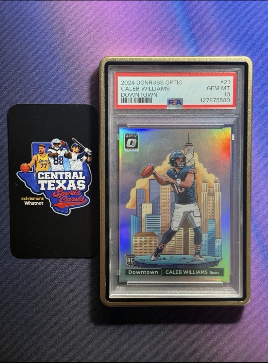 2024 Panini Donruss Optic Caleb Williams Downtown Rookie (RC) PSA 10