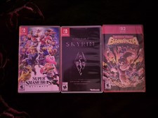 Nintendo Switch games game bundle Dk Bonanza, Super Smash Bros, Skyrim