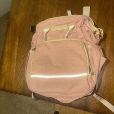 Baby Diaper Backpack Pink Portable Bassinet Built-in 15.8 11.7in. 53L NEW