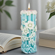 Succulent Flower Cylinder Molds Silicone Wave Spiral Candle Mold - Silicone Resi
