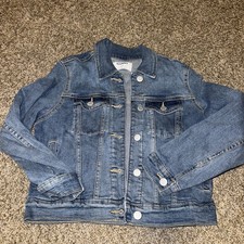Old Navy Girls Classic Denim Jacket, Medium Wash Blue, Medium 8-10