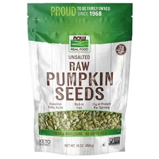 NOW Foods, Pumpkin Seeds, Raw and Unsalted, Essential Fatty Acids, Rich in Iron,