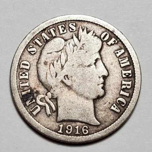 1916 P BARBER DIME 90% SILVER #C10515
