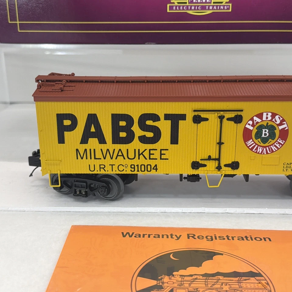 MTH Premier 20-94301 Pabst Milwaukee 36’ cerveza frigorífica cara de madera O NUEVO #91004 Foto 4 de 4