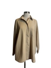 Skall Studio Women’s Edgar Shirt Size 36 Beige Oversized