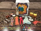 Vintage 1968 The World Of Barbie Doll Trunk Lot Clothes Shoes Hangers