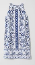J. Jill Women's Printed Shift Dress Color: White Whimsical Tote NEW!