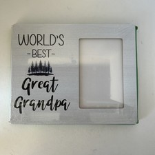 Great Grandpa Picture/Photo Frame, World s Best Great Grandpa, 4 6 gray