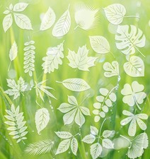 Window Alert Decals for Birds Strikes, 26 Pcs Leaf Window Decals to Prevent Bird