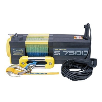 Superwinch 1475201 S7500 SR 12V 7500 lb Winch with Synthetic Rope 30' Remote