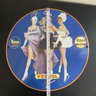VINTAGE VEEDOL LADIES OIL MOTOR GASOLINE PORCELAIN SIGN — photo 4
