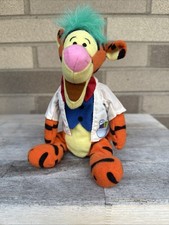 Disney Store Mad Scientist Tigger Mini Bean Bag Set 8" Plush Vintage