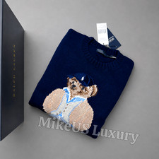 Bid POLO PALPH LAUREN Polo Bear Knit Sweater Jumper Cotton Women s Small NWT