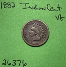 1882 Indian Head Cent / Penny 1c Vg Very Good US Coin