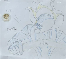 DAN RIBA rare ROXY ROCKET original PRODUCTION art SIGNED LAYOUT C3 BTAS COA OPD
