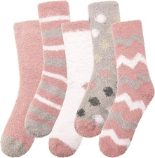 Fuzzy Socks for Women - Cozy Warm Slipper Socks for Women, Non-Slip Womens Fuzzy