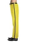 CONCITOR Men's TUXEDO Pants Flat Front BLACK Satin Band Stripe YELLOW Color 44 — photo 1
