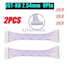 2PCS JST XH2.54mm 9 pin Female Plug Sockets Wire Cable Connector 10CM/20CM/30CM