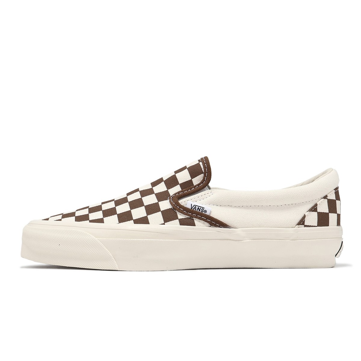Vans Slip-On Reissue 98 LX Checkerboard Coffee Men Casual Shoes 