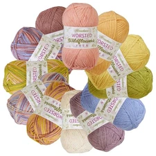 Herrschners® Worsted 8 Wildflowers Palette Yarn Pack