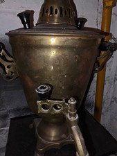 Messing Samowar Teekocher mit Zapfhahn und Deckel, Kanne & Flasche
