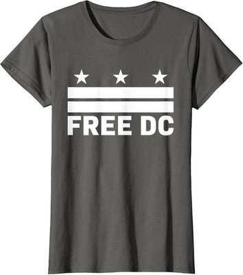 Free DC Design American Free American Funny Design Ladies' Crewneck T-Shirt