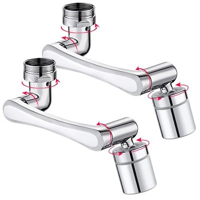 2erPack 1440 Grad Drehbarer Multifunktionaler Verlängerungshahn, Wasserhahn A...